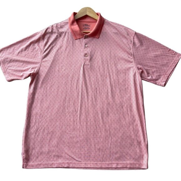 PGA Tour XXL Diamond Print Performance Golf Shirt - Picture 1 of 6